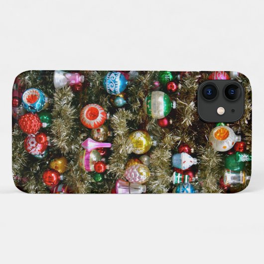 ヴィンテージクリスマスオーナメントとガーランド Case-Mate iPhoneケース (裏面(横))
