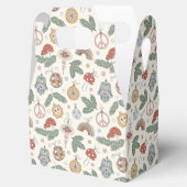 ヴィンテージクリスマスオーナメントと平和サイン フェイバーボックス (オープン)