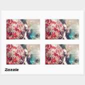 ヴィンテージクリスマスオーナメントはまだ生活 長方形シール (シート)