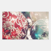 ヴィンテージクリスマスオーナメントはまだ生活 長方形シール (正面)