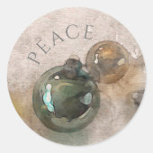 ヴィンテージクリスマスオーナメントウォータークラシックカラーRou ラウンドシール (正面)