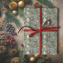 ヴィンテージクリスマスオーナメントオンブルー