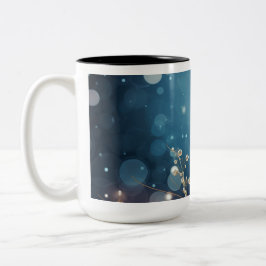 ヴィンテージクリスマスオーナメントコーヒーマグ ツートーンマグカップ