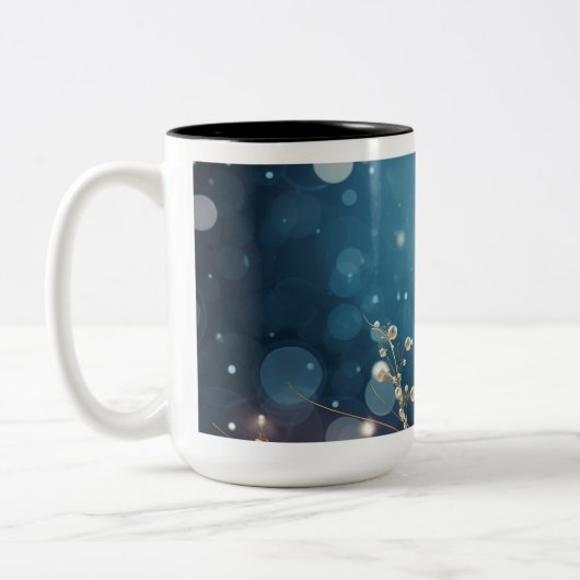 ヴィンテージクリスマスオーナメントコーヒーマグ ツートーンマグカップ (左)