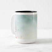 ヴィンテージクリスマスオーナメントコーヒーマグ ツートーンマグカップ (正面左)