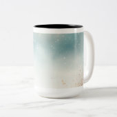 ヴィンテージクリスマスオーナメントコーヒーマグ ツートーンマグカップ (正面右)