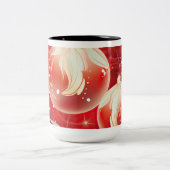 ヴィンテージクリスマスオーナメントコーヒーマグ ツートーンマグカップ (中央)