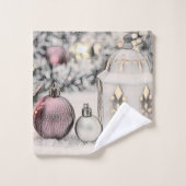 ヴィンテージクリスマスオーナメントスケッチ バスタオルセット (ウォッシュタオル)