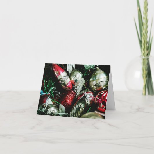 ヴィンテージクリスマスオーナメントスチルライフ シーズンカード (正面)