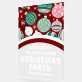 ヴィンテージクリスマスオーナメントスノーフレーク歓迎 アクリルサイン (傾斜)