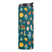 ヴィンテージクリスマスオーナメントパターン タンブラー (回転左)