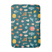 ヴィンテージクリスマスオーナメントパターン バスマット (正面縦)