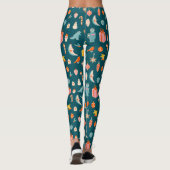 ヴィンテージクリスマスオーナメントパターン レギンス (裏面)