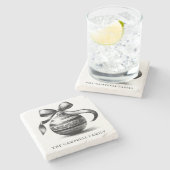 ヴィンテージクリスマスオーナメントファミリー名 ストーンコースター (横)