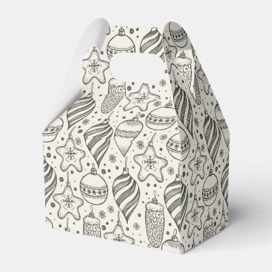 ヴィンテージクリスマスオーナメントホリデーゲーブル フェイバーボックス (裏面サイド)