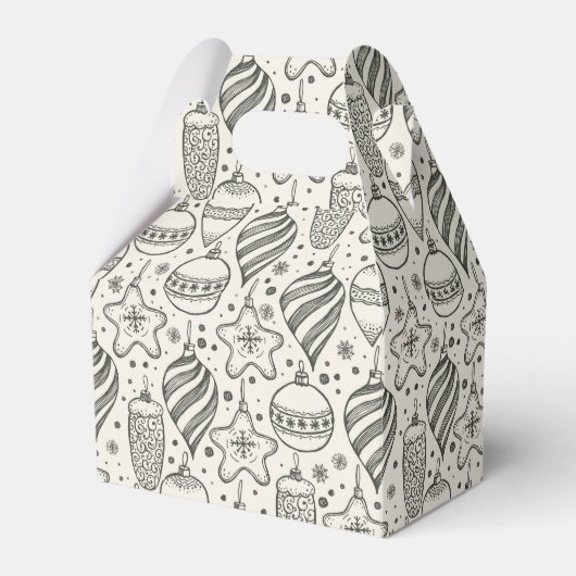 ヴィンテージクリスマスオーナメントホリデーゲーブル フェイバーボックス (正面サイド)