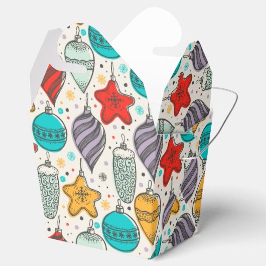 ヴィンテージクリスマスオーナメントホリデーテイクアウト フェイバーボックス (オープン)