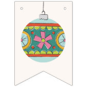 ヴィンテージクリスマスオーナメントホリデーバナー – 緑 バンティングフラッグ (第1の旗)