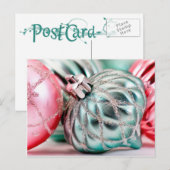 ヴィンテージクリスマスオーナメントポストカード シーズンポストカード (正面/裏面)