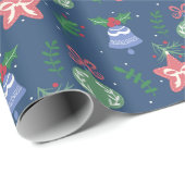ヴィンテージクリスマスオーナメントラッピング紙 ラッピングペーパー (ロールコーナー)