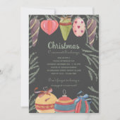 ヴィンテージクリスマスオーナメント交換パーティー 招待状 (正面)