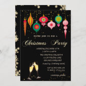 ヴィンテージクリスマスオーナメント会社クリスマス 招待状 (正面/裏面)