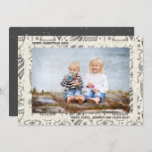 ヴィンテージクリスマスオーナメント写真 シーズンカード (正面/裏面)