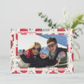 ヴィンテージクリスマスオーナメント写真 シーズンカード (スタンド正面)