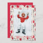 ヴィンテージクリスマスオーナメント写真 シーズンカード (正面/裏面)