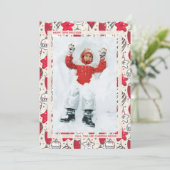 ヴィンテージクリスマスオーナメント写真 シーズンカード (スタンド正面)