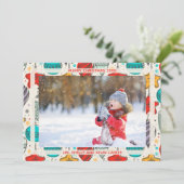 ヴィンテージクリスマスオーナメント写真 シーズンカード (スタンド正面)