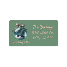 ヴィンテージクリスマスオーナメント差出人住所ラベル ラベル