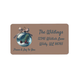 ヴィンテージクリスマスオーナメント差出人住所ラベル ラベル