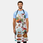 ヴィンテージクリスマスオーナメント、おもちゃ、 エプロン (着用した状態)