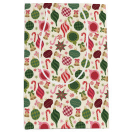 ヴィンテージクリスマスオーナメント ミディアムペーパーバッグ