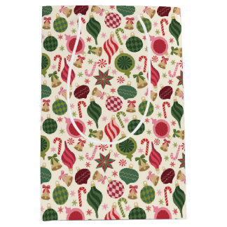 ヴィンテージクリスマスオーナメント ミディアムペーパーバッグ