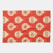 ヴィンテージクリスマスオーナメント モダン キッチンタオル (横)