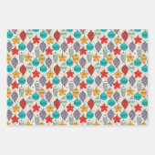 ヴィンテージクリスマスオーナメント ラッピングペーパーシート (正面)