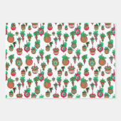 ヴィンテージクリスマスオーナメント ラッピングペーパーシート (正面)