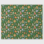 ヴィンテージクリスマスオーナメント ラッピングペーパー (フラット)