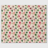 ヴィンテージクリスマスオーナメント ラッピングペーパー (フラット)