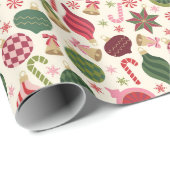 ヴィンテージクリスマスオーナメント ラッピングペーパー (ロールコーナー)