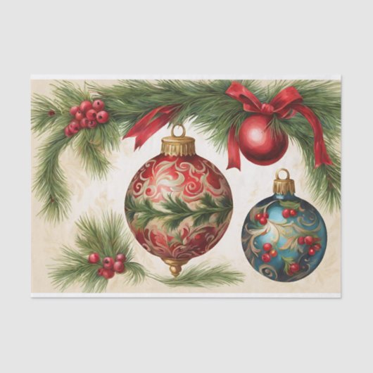 ヴィンテージクリスマスオーナメント 薄葉紙 (正面)