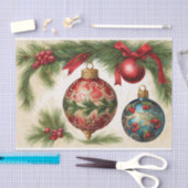 ヴィンテージクリスマスオーナメント 薄葉紙 (クラフト)
