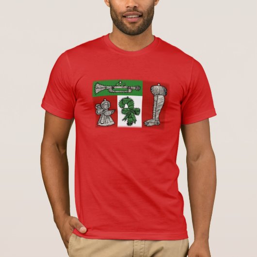 ヴィンテージクリスマスオーナメント Tシャツ (正面)