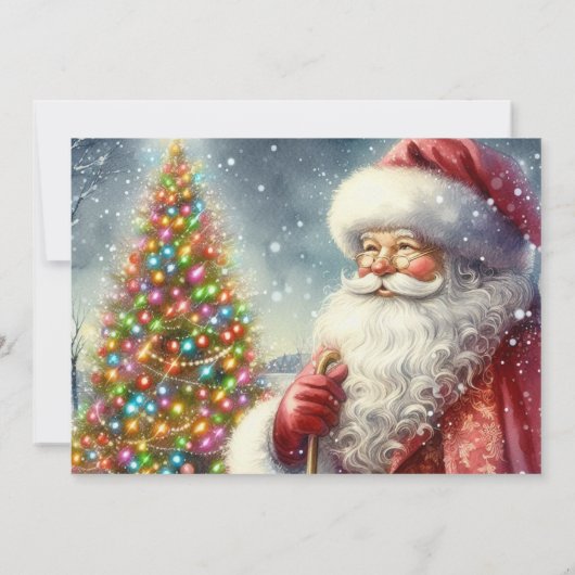 ヴィンテージクリスマスオープンハウスホリデイ招待状 招待状 (裏面)