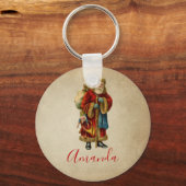 ヴィンテージクリスマスオールドワールドサンタクロース キーホルダー (正面)