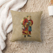 ヴィンテージクリスマスオールドワールドサンタクロース クッション (ブランケット)