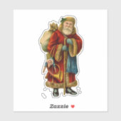 ヴィンテージクリスマスオールドワールドサンタクロース シール (シート)