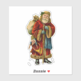 ヴィンテージクリスマスオールドワールドサンタクロース シール